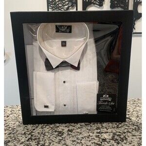New in Box, Stafford Formal Wear Tuxedo Set, 17 1/2, 36-37